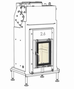brunner wasserführender kachelofeneinsatz hkd 2.6k sk flach