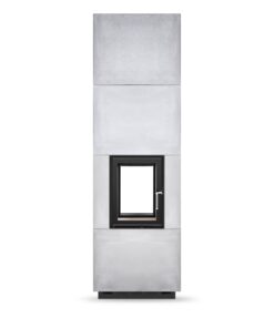 HOXTER BLOX H60T Tunnelkamin als moderner Durchsichtskamin mit Betonverkleidung